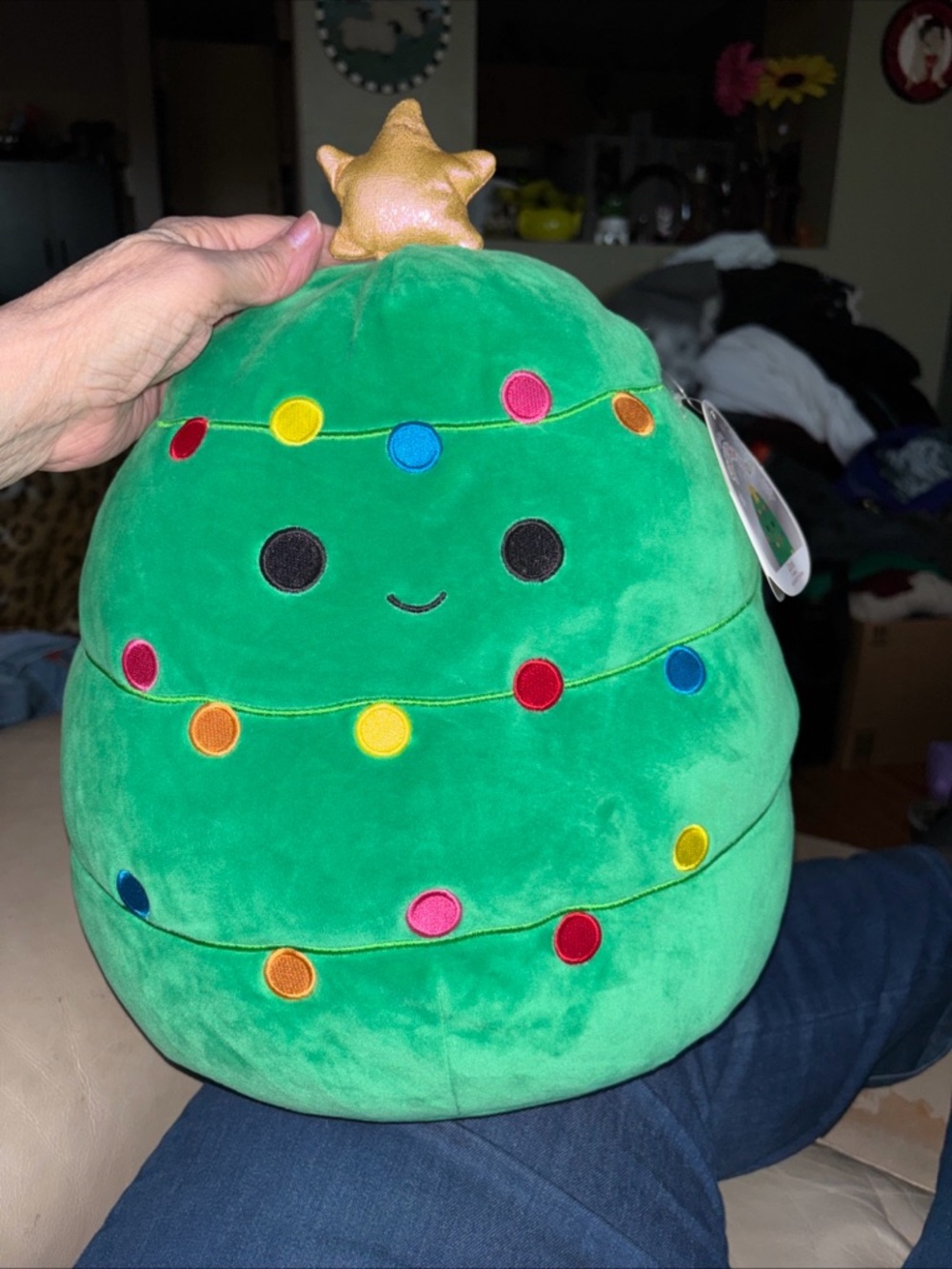Squishmallow Carol The Christmas Tree 16" with Star Top.  NWT!